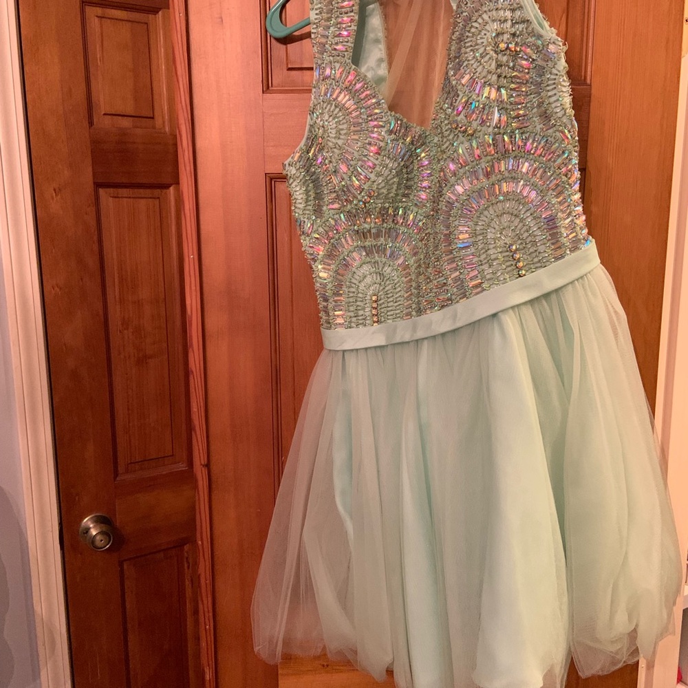 Mint Green Homecoming Dress size 12 Rachel Allan
